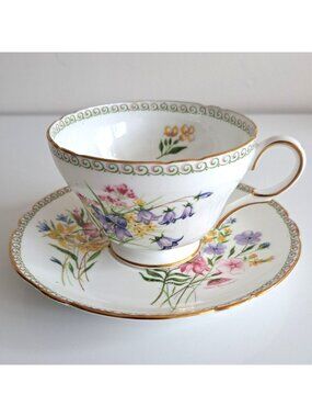 Shelley England Wild Flowers Bone China Tea Cup & Saucer Set